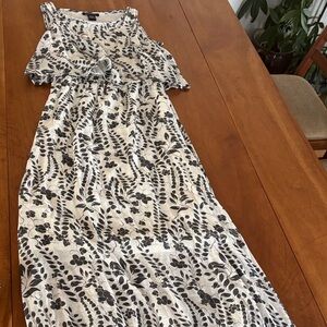 Robert Louis Black and White Floral Maxi Dress